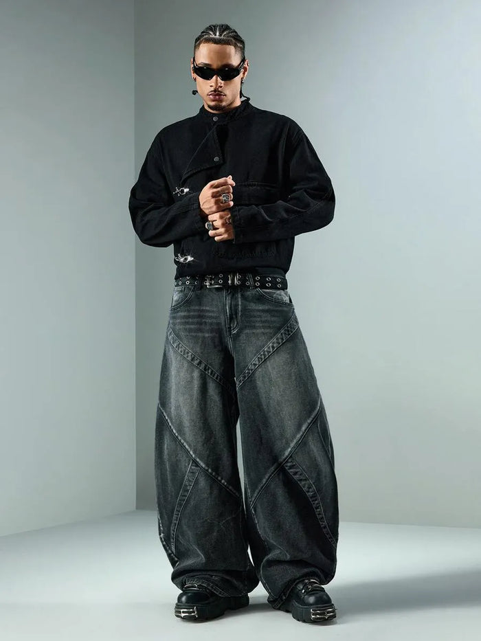 Noir Utility Buckle Jacket