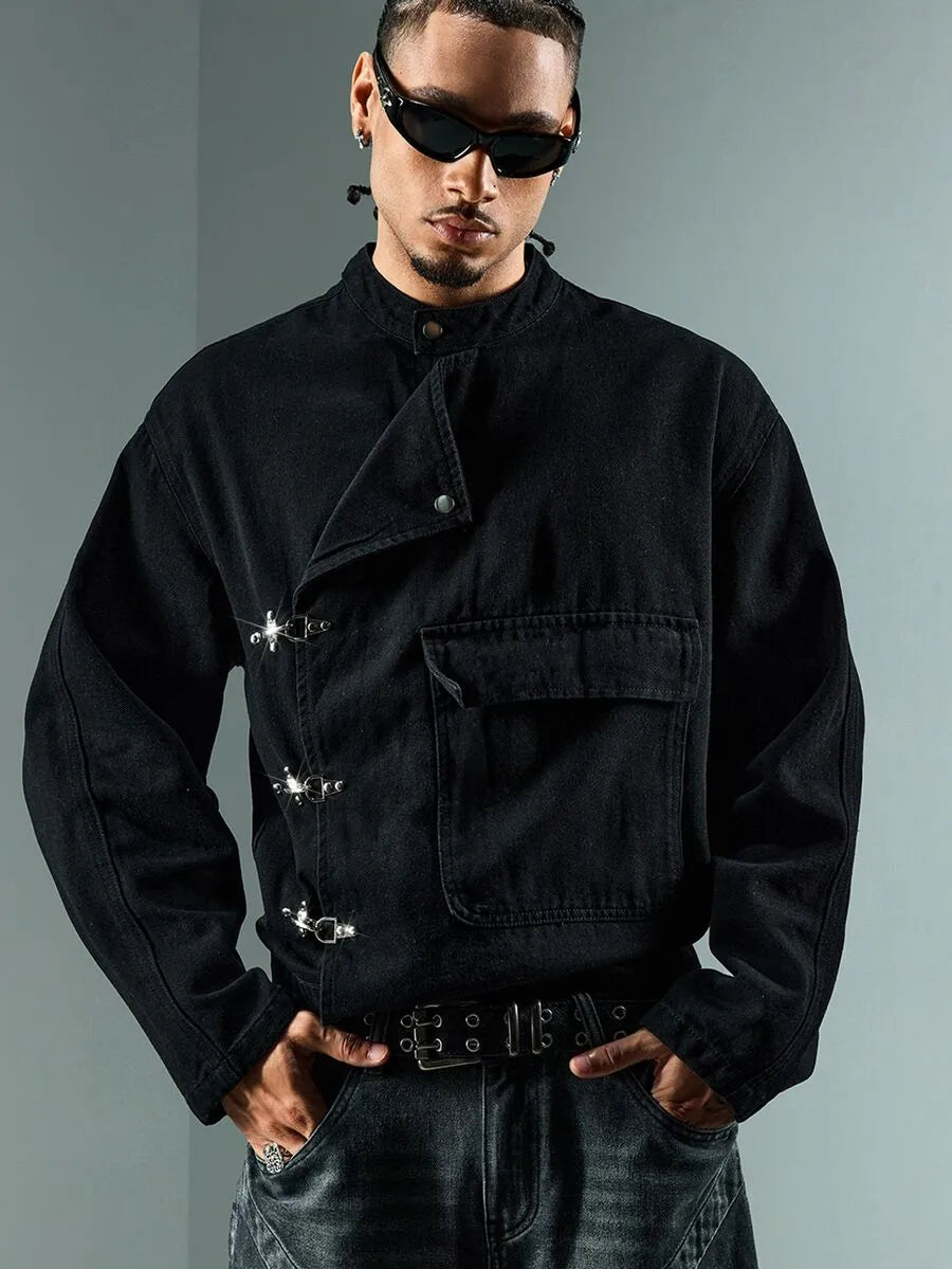 Noir Utility Buckle Jacket