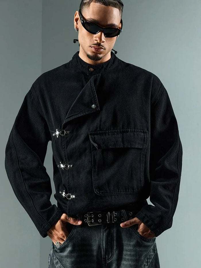 Noir Utility Buckle Jacket