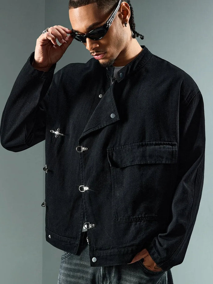 Noir Utility Buckle Jacket