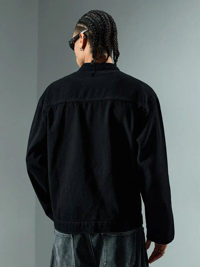 Noir Utility Buckle Jacket