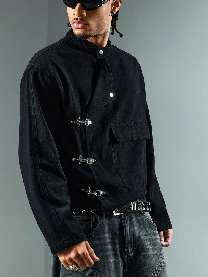 Noir Utility Buckle Jacket