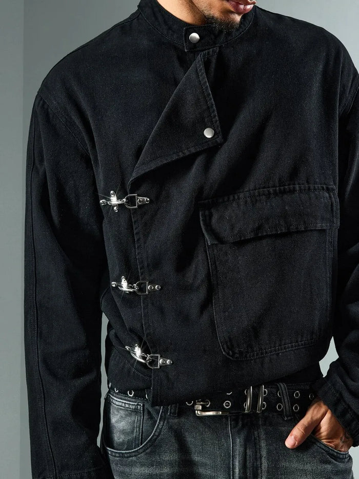 Noir Utility Buckle Jacket